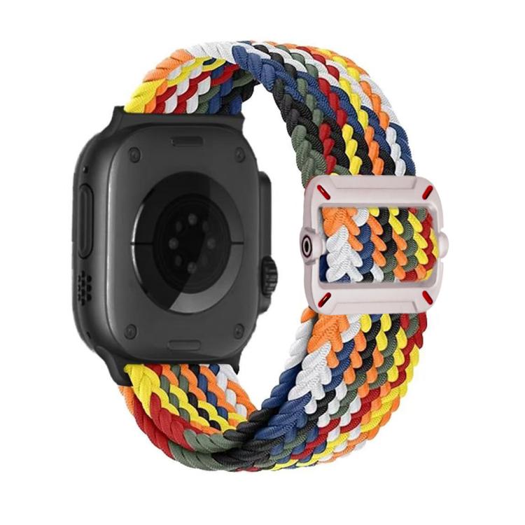 Double Loop Mechanical Buckle Nylon Braid Watch Band, For Apple Watch 46mm / 49mm / 45mm / 44mm