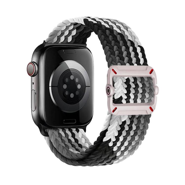 Double Loop Mechanical Buckle Nylon Braid Watch Band, For Apple Watch 46mm / 49mm / 45mm / 44mm