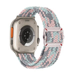 Double Loop Mechanical Buckle Nylon Braid Watch Band, For Apple Watch 46mm / 49mm / 45mm / 44mm
