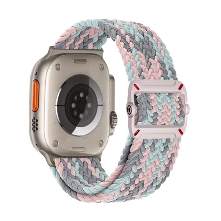 Double Loop Mechanical Buckle Nylon Braid Watch Band, For Apple Watch 46mm / 49mm / 45mm / 44mm