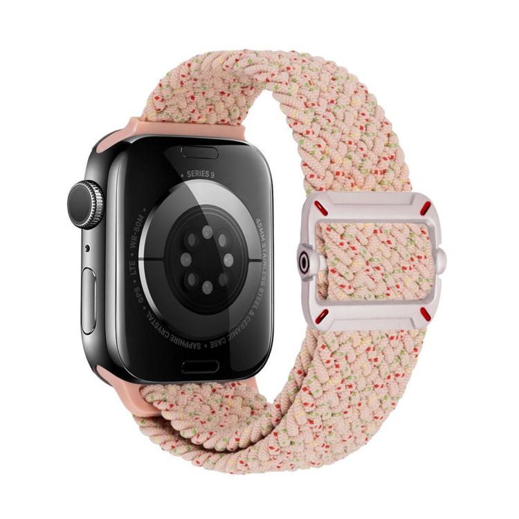 Double Loop Mechanical Buckle Nylon Braid Watch Band, For Apple Watch 46mm / 49mm / 45mm / 44mm