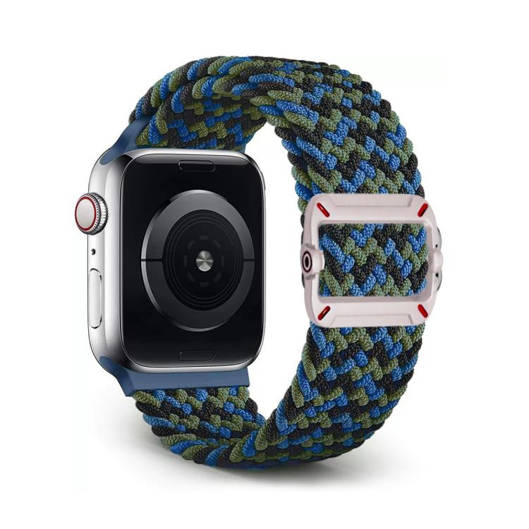 Doppelschlaufen-Uhrenarmband mit mechanischer Dornschließe aus Nylongeflecht, passend für Apple Watch 42 mm / 41 mm / 40 mm / 38 mm