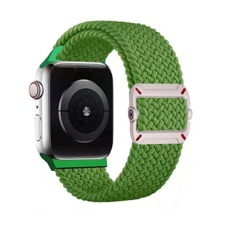 Doppelschlaufen-Uhrenarmband mit mechanischer Dornschließe aus Nylongeflecht, passend für Apple Watch 42 mm / 41 mm / 40 mm / 38 mm