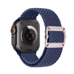 Doppelschlaufen-Uhrenarmband mit mechanischer Dornschließe aus Nylongeflecht, passend für Apple Watch 42 mm / 41 mm / 40 mm / 38 mm