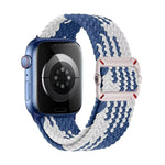 Doppelschlaufen-Uhrenarmband mit mechanischer Dornschließe aus Nylongeflecht, passend für Apple Watch 42 mm / 41 mm / 40 mm / 38 mm