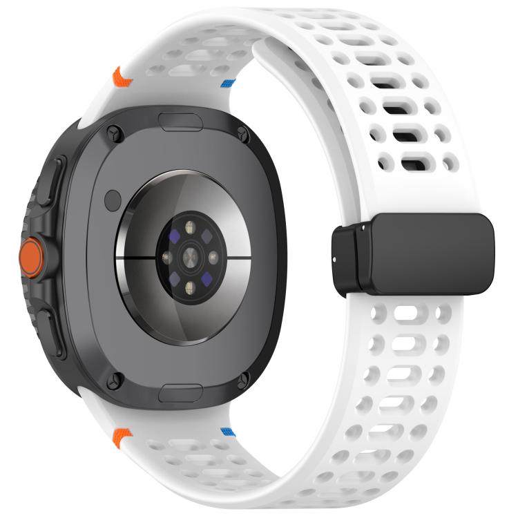 xDfind Magnetic Black Buckle Silicone Watch Band, For Samsung Galaxy Watch8 / Watch8 Classic