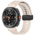 xDfind Magnetic Black Buckle Silicone Watch Band, For Samsung Galaxy Watch8 / Watch8 Classic