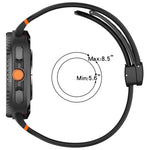 xDfind Magnetic Black Buckle Silicone Watch Band, For Samsung Galaxy Watch8 / Watch8 Classic