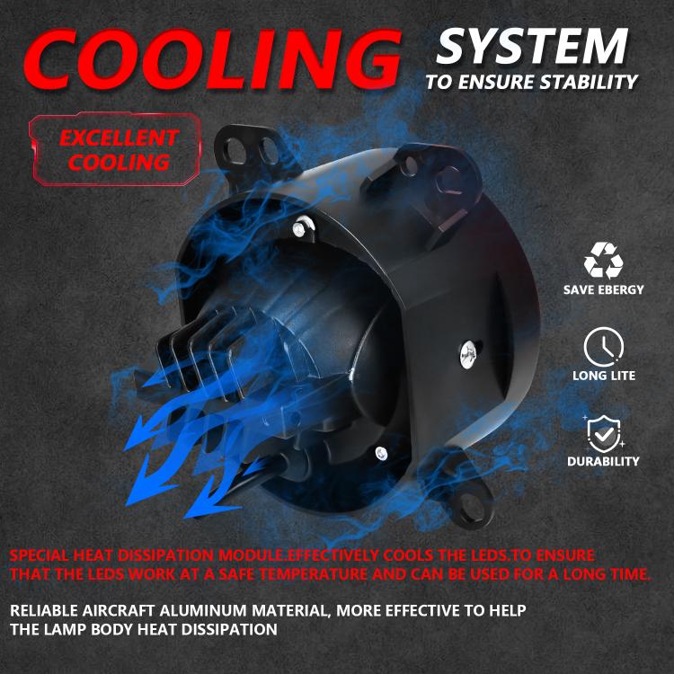 T14 2pcs/Pack 55W 3 inch High Power Dual Lens Fog Light Left and Right Mount Holder Style, For DAF Trucks