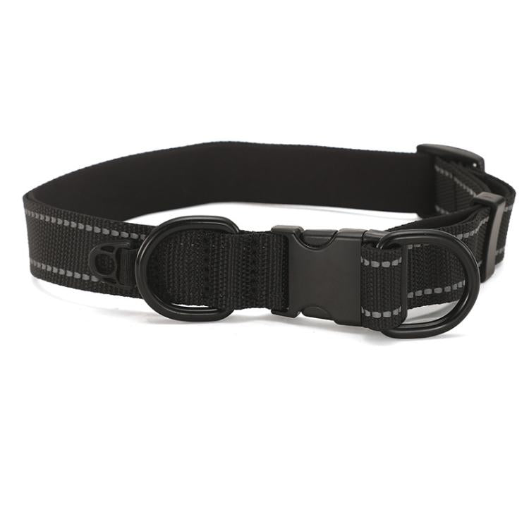 Pet Reflective Collar Waterproof Cloth Black Buckle, Waterproof Collar, S, Waterproof Collar, M, Waterproof Collar, L