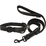 Pet Reflective Collar Waterproof Cloth Black Buckle with 1.8m Leash, Waterproof Collar + Leash, S, Waterproof Collar + Leash, M, Waterproof Collar + Leash, L
