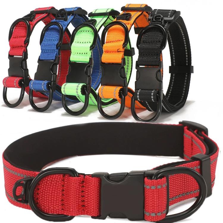 Pet Reflective Collar Waterproof Cloth Black Buckle with 1.8m Leash, Waterproof Collar + Leash, S, Waterproof Collar + Leash, M, Waterproof Collar + Leash, L