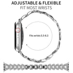 xDfind Small Twist Diamond Metal Watch Band, For Apple Watch 38 / 40 / 41 / S10 42mm 20mm