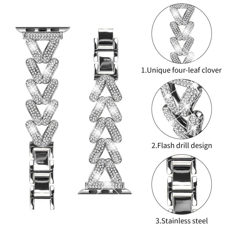 xDfind Small Twist Diamond Metal Watch Band, For Apple Watch 38 / 40 / 41 / S10 42mm 20mm