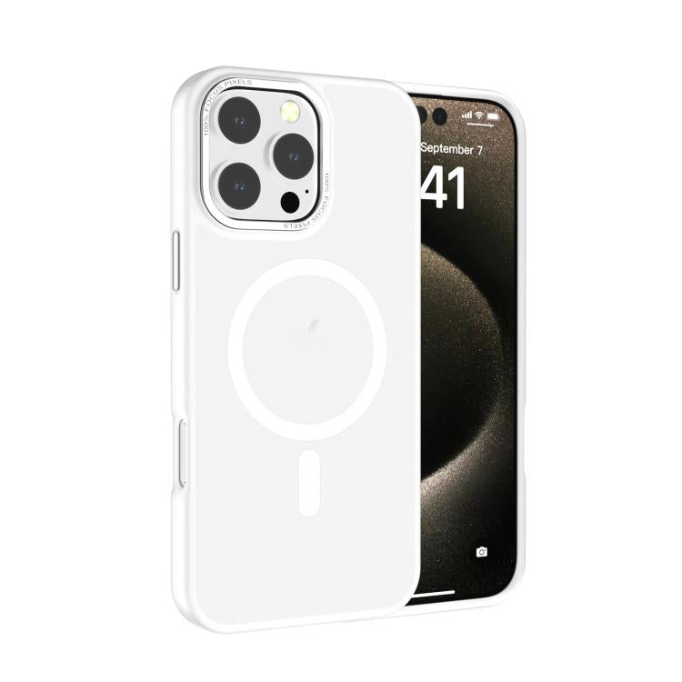 Kalebol Metal Lens Frame MagSafe Frosted PC Phone Case, For iPhone 16 Pro, For iPhone 16 Plus, For iPhone 16, For iPhone 15 Pro Max, For iPhone 15 Pro