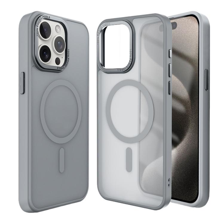 Kalebol Metal Lens Frame MagSafe Frosted PC Phone Case, For iPhone 14 Pro Max, For iPhone 13 Pro Max, For iPhone 13 Pro, For iPhone 13