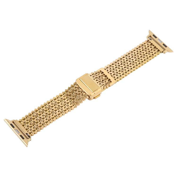 Magnetic Snap Clasp Steel Mesh Metal Watch Band, For Apple Watch 46mm / 49mm / 45mm / 44mm, For Apple Watch 42mm / 41mm / 40mm / 38mm