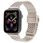Magnetic Snap Clasp Steel Mesh Metal Watch Band, For Apple Watch 46mm / 49mm / 45mm / 44mm, For Apple Watch 42mm / 41mm / 40mm / 38mm