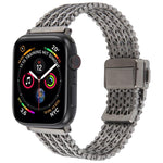 Magnetic Snap Clasp Steel Mesh Metal Watch Band, For Apple Watch 46mm / 49mm / 45mm / 44mm, For Apple Watch 42mm / 41mm / 40mm / 38mm
