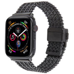 Magnetic Snap Clasp Steel Mesh Metal Watch Band, For Apple Watch 46mm / 49mm / 45mm / 44mm, For Apple Watch 42mm / 41mm / 40mm / 38mm