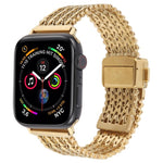 Magnetic Snap Clasp Steel Mesh Metal Watch Band, For Apple Watch 46mm / 49mm / 45mm / 44mm, For Apple Watch 42mm / 41mm / 40mm / 38mm