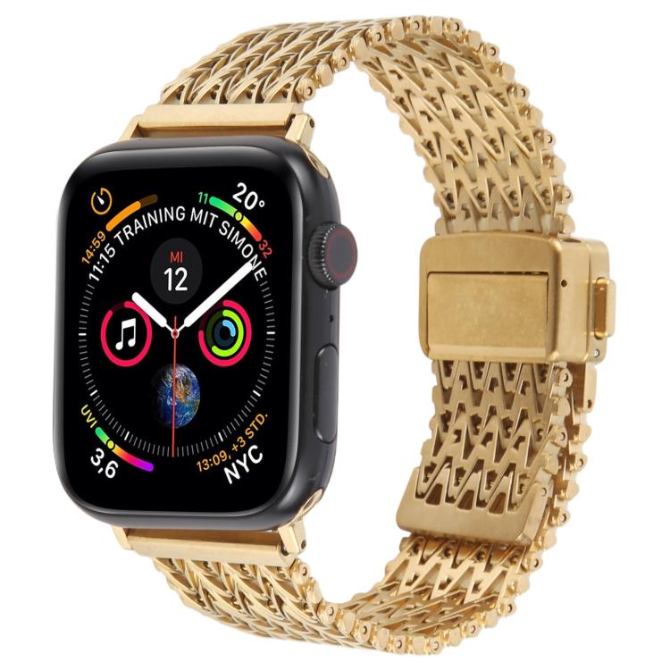 Magnetic Snap Clasp Steel Mesh Metal Watch Band, For Apple Watch 46mm / 49mm / 45mm / 44mm, For Apple Watch 42mm / 41mm / 40mm / 38mm
