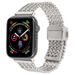Magnetic Snap Clasp Steel Mesh Metal Watch Band, For Apple Watch 46mm / 49mm / 45mm / 44mm, For Apple Watch 42mm / 41mm / 40mm / 38mm