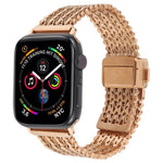 Magnetic Snap Clasp Steel Mesh Metal Watch Band, For Apple Watch 46mm / 49mm / 45mm / 44mm, For Apple Watch 42mm / 41mm / 40mm / 38mm
