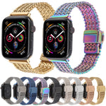 Magnetic Snap Clasp Steel Mesh Metal Watch Band, For Apple Watch 46mm / 49mm / 45mm / 44mm, For Apple Watch 42mm / 41mm / 40mm / 38mm