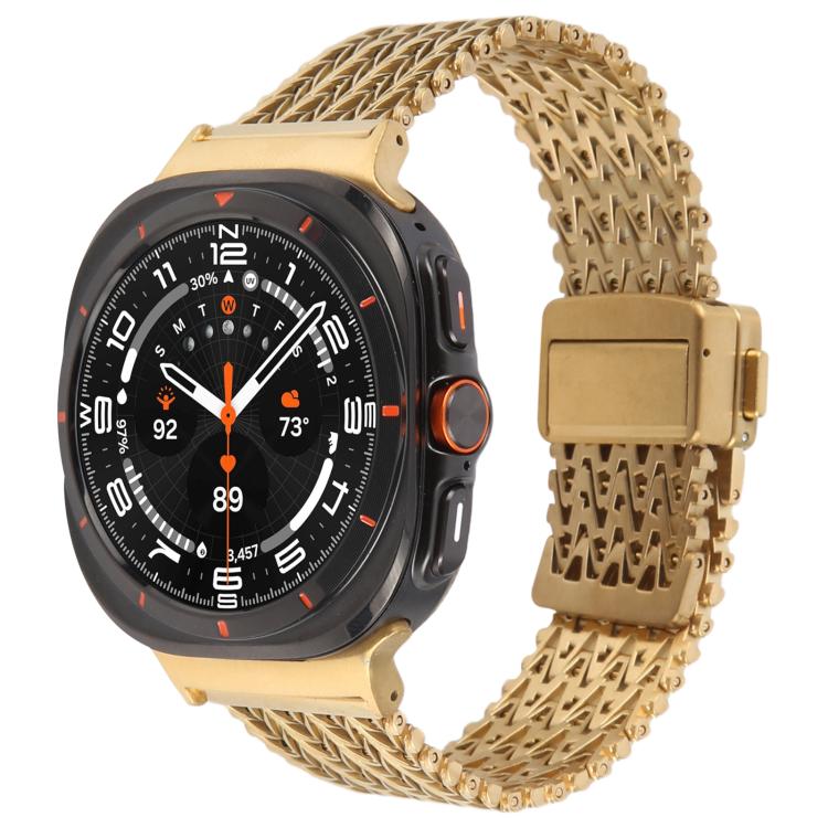 Magnetic Snap Clasp Steel Mesh Metal Watch Band, For Samsung Galaxy Watch Ultra 47mm / Ultra 2025