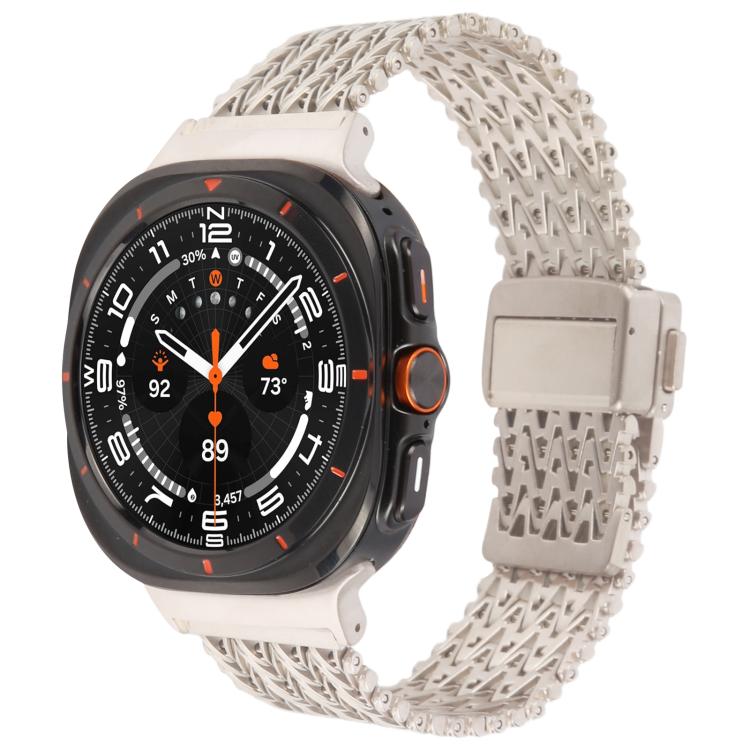 Magnetic Snap Clasp Steel Mesh Metal Watch Band, For Samsung Galaxy Watch Ultra 47mm / Ultra 2025