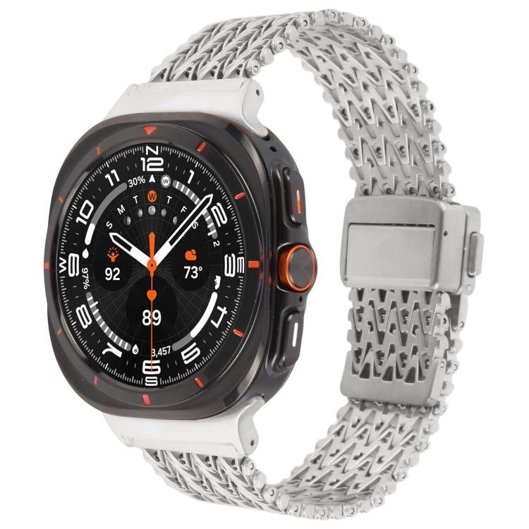 Magnetic Snap Clasp Steel Mesh Metal Watch Band, For Samsung Galaxy Watch Ultra 47mm / Ultra 2025