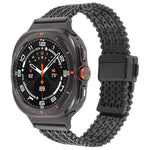 Magnetic Snap Clasp Steel Mesh Metal Watch Band, For Samsung Galaxy Watch Ultra 47mm / Ultra 2025