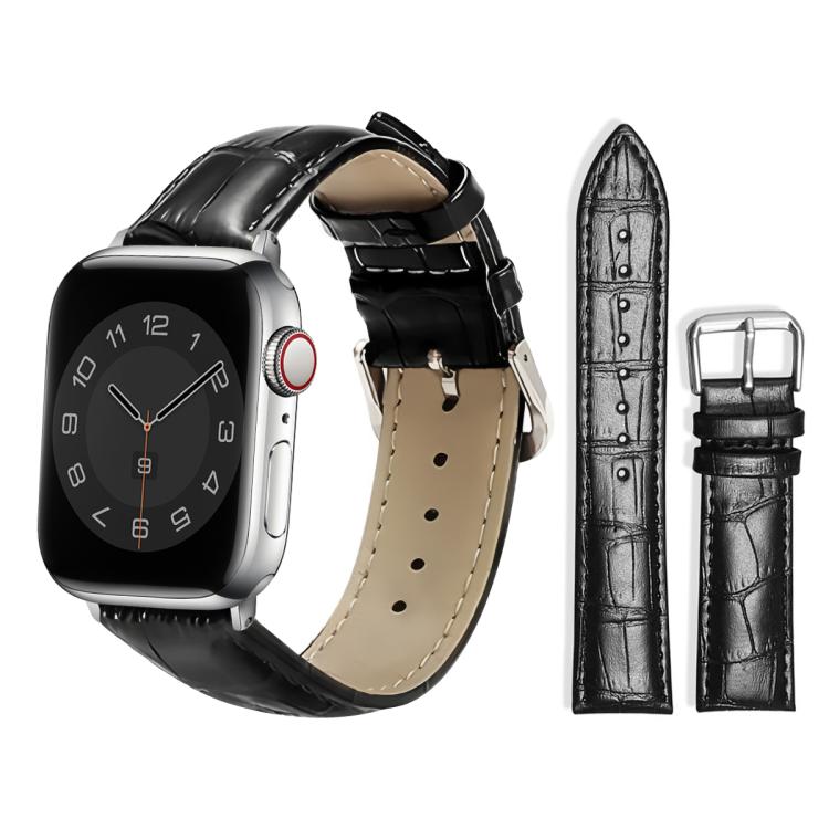 xDfind Bamboo Texture Pin Buckle Leather Watch Band, For Apple Watch 42 / 44 / 45 / 46 / 49mm, For Apple Watch 38 / 40 / 41 / S10 42mm