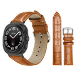 xDfind Bamboo Texture Pin Buckle Leather Watch Band, For Samsung Galaxy Watch Ultra / Ultra 2025 22mm, For Samsung Galaxy Watch8 / Wacth8 Classic 22mm, For Samsung Galaxy Watch7 / FE / 6 / 5 / 4 20mm, For Samsung Galaxy Fit3 SM-R390 20mm