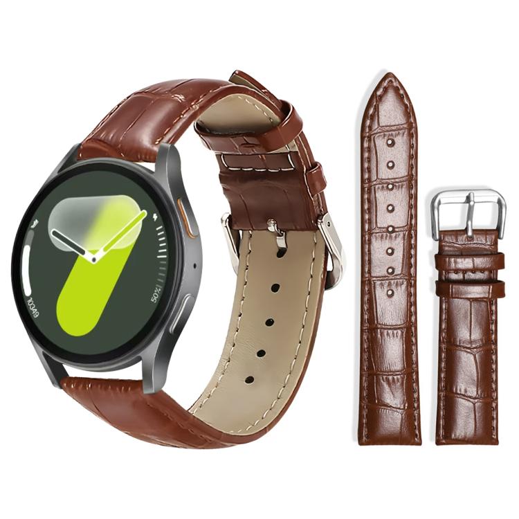 xDfind Bamboo Texture Pin Buckle Leather Watch Band, For Samsung Galaxy Watch Ultra / Ultra 2025 22mm, For Samsung Galaxy Watch8 / Wacth8 Classic 22mm, For Samsung Galaxy Watch7 / FE / 6 / 5 / 4 20mm, For Samsung Galaxy Fit3 SM-R390 20mm