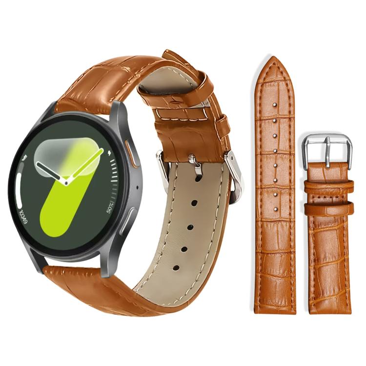 xDfind Bamboo Texture Pin Buckle Leather Watch Band, For Samsung Galaxy Watch Ultra / Ultra 2025 22mm, For Samsung Galaxy Watch8 / Wacth8 Classic 22mm, For Samsung Galaxy Watch7 / FE / 6 / 5 / 4 20mm, For Samsung Galaxy Fit3 SM-R390 20mm