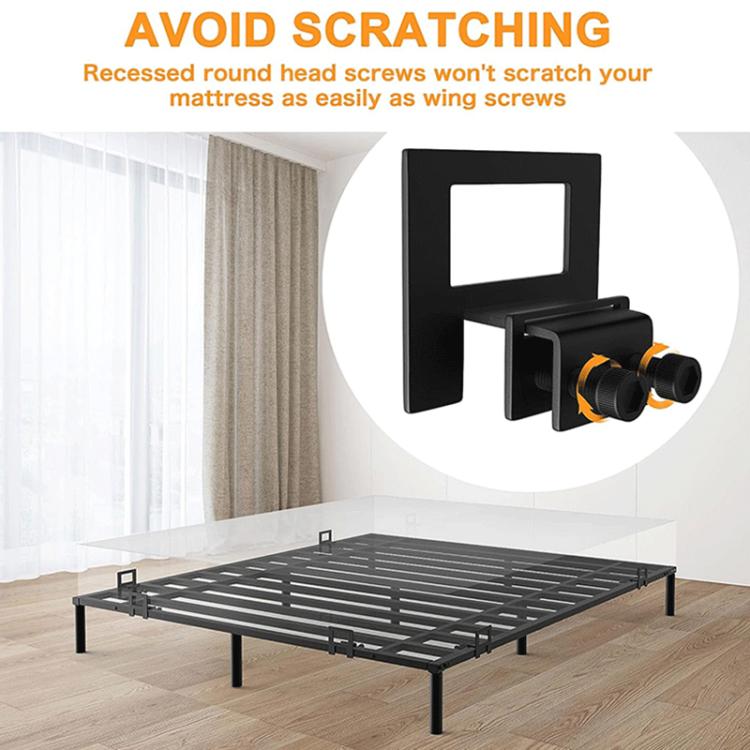 6pcs / Set Anti-slip Mattress Baffles For Metal Bed Frame Fasteners Slide Limiter