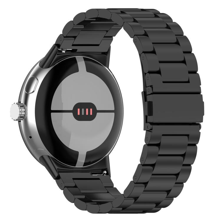 Tri-beads Flat Buckle Titanium Alloy Watch Band, For Google Pixel Watch 4 / 3 45mm, For Google Pixel Watch 4 / 3 / 2 / 1 41mm