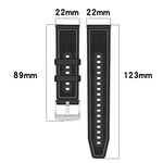 xDfind Hybrid Nylon Braid Silicone Watch Band, 22mm For Suunto Race S / Race / 9 Peak