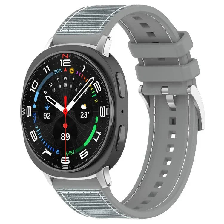 xDfind Hybrid Nylon Braid Silicone Watch Band, For Samsung Galaxy Watch Ultra/Ultra 2025 22mm, For Samsung Galaxy Watch 7 / 6 / 5 / FE 20mm