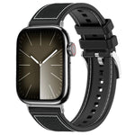 xDfind Hybrid-Uhrenarmband aus Nylongeflecht und Silikon, passend für Apple Watch 42/44/45/46/49 mm (22 mm) und Apple Watch 38/40/41/S10 (42 mm, 20 mm)