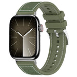 xDfind Hybrid-Uhrenarmband aus Nylongeflecht und Silikon, passend für Apple Watch 42/44/45/46/49 mm (22 mm) und Apple Watch 38/40/41/S10 (42 mm, 20 mm)