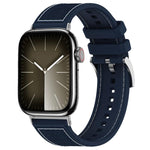 xDfind Hybrid-Uhrenarmband aus Nylongeflecht und Silikon, passend für Apple Watch 42/44/45/46/49 mm (22 mm) und Apple Watch 38/40/41/S10 (42 mm, 20 mm)