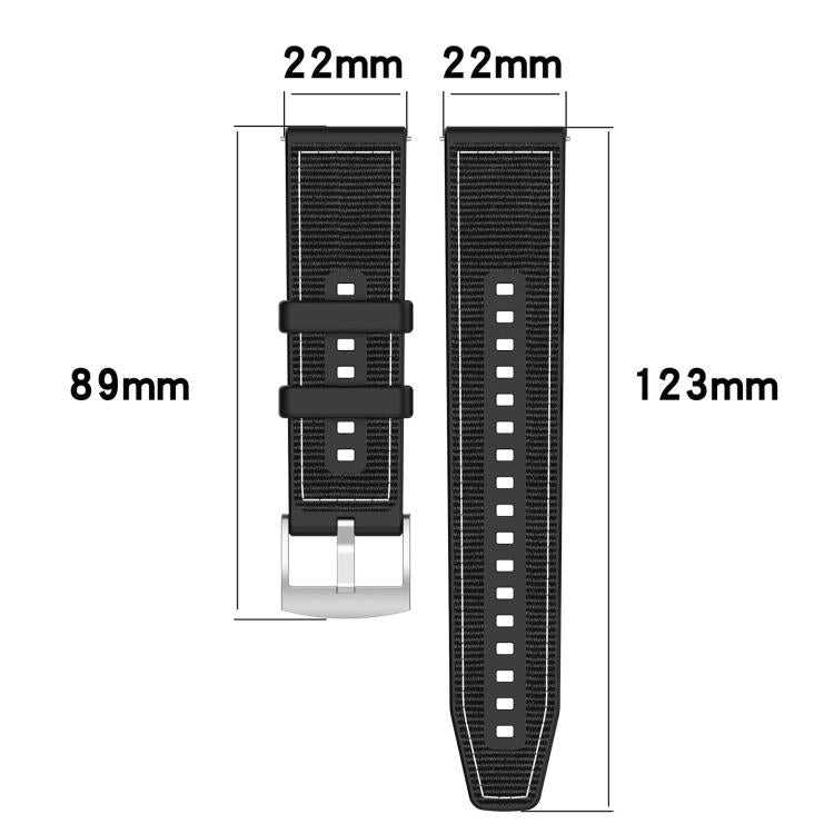 xDfind Hybrid-Uhrenarmband aus Nylongeflecht und Silikon, passend für Apple Watch 42/44/45/46/49 mm (22 mm) und Apple Watch 38/40/41/S10 (42 mm, 20 mm)