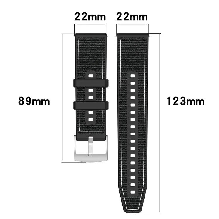 xDfind Hybrid Nylon Braid Silicone Watch Band, For Apple Watch 42 / 44 / 45 / 46 / 49mm 22mm, For Apple Watch 38 / 40 / 41 / S10 42mm 20mm