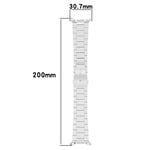 Tri-beads Flat Buckle Titanium Alloy Watch Band, For Samsung Galaxy Watch8 / Watch8 Classic, For Samsung Galaxy Fit3 / SM-R390