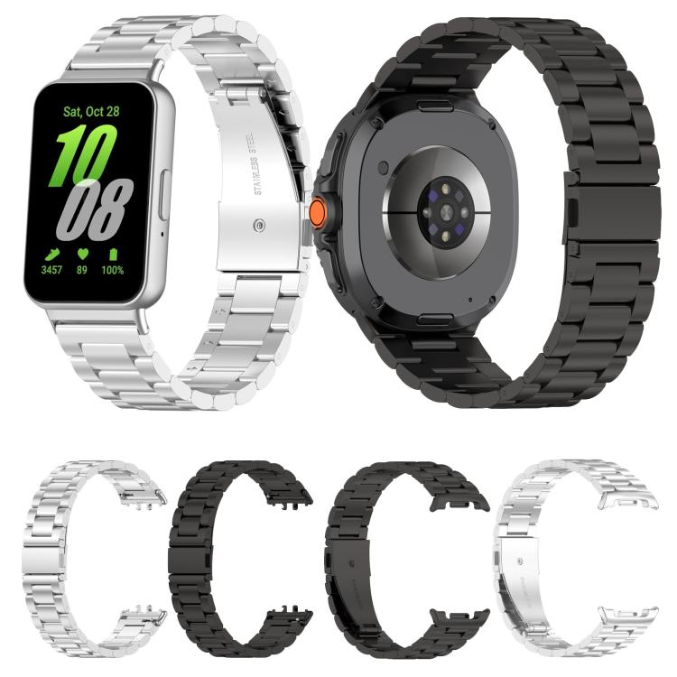 Tri-beads Flat Buckle Titanium Alloy Watch Band, For Samsung Galaxy Watch8 / Watch8 Classic, For Samsung Galaxy Fit3 / SM-R390