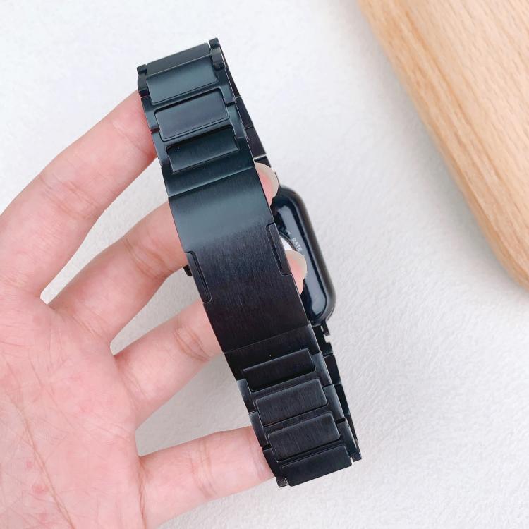 Tri-beads Side-detachable Buckle Stainless Steel Watch Band, For Apple Watch 46mm / 49mm / 45mm / 44mm, For Apple Watch 42mm / 41mm / 40mm / 38mm