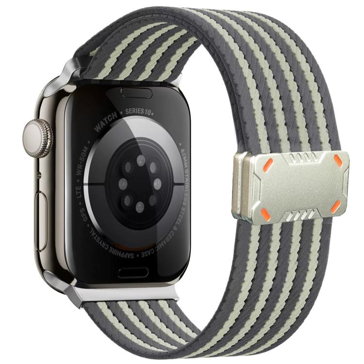 Mecha Armor Magnetic Buckle Nylon Watch Band, For Apple Watch 46mm / 49mm / 45mm / 44mm, For Apple Watch 42mm / 41mm / 40mm / 38mm
